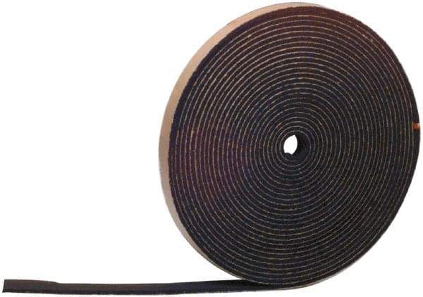 Made in USA - 2" Wide x 1/32" Thick, Adhesive Backed Gasketing Roll - 40 to 60 Durometer, 33 Lb per Cubic' Min Density - USA Tool & Supply