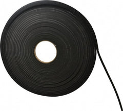 Made in USA - 50' x 1/2" x 1/4" Black Neoprene-Blend Spring Roll - USA Tool & Supply