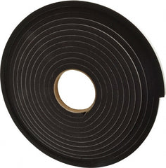 Made in USA - 25' x 1/2" x 3/8" Black Neoprene-Blend Spring Roll - USA Tool & Supply
