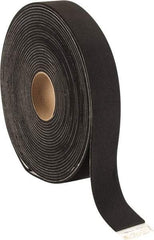 Made in USA - 3/16" Thick x 2" Wide x 50' Long Black Closed Cell Neoprene-Blend Spring Rubber Roll - Stock Length, Adhesive Back, 8 to 11 Lb/Cu Ft Density, -40°F to 158°F - USA Tool & Supply