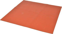 Made in USA - 12" Long, 12" Wide, Silicone Foam Rubber Foam Sheet - Orange-Red, -103 to 450°F, Plain Backing, Stock Length - USA Tool & Supply