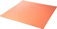 Made in USA - 12" Long, 12" Wide, Silicone Foam Rubber Foam Sheet - Orange-Red, -103 to 450°F, Plain Backing, Stock Length - USA Tool & Supply