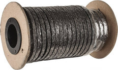 Made in USA - 3/16" x 30' Spool Length, Carbon Fiber Compression Packing - USA Tool & Supply