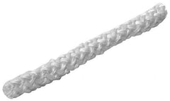 Made in USA - 1-1/4" Diam Fiberglass Rope Gasketing - White, Cut to Length - USA Tool & Supply