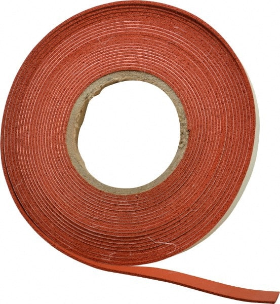 Made in USA - 30' x 1/2" x 3/32" Tan-Orange Silicone Foam Roll - USA Tool & Supply
