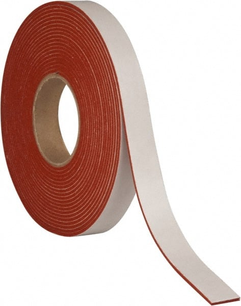 Made in USA - 30' x 3/4" x 3/32" Tan-Orange Silicone Foam Roll - USA Tool & Supply