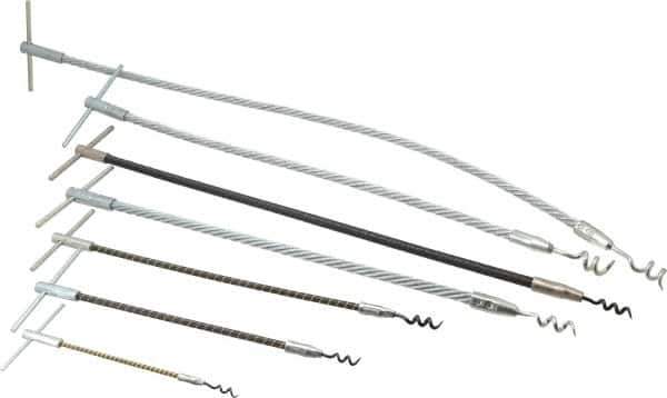 Made in USA - 7 Piece Flexible Shaft Packing Tool Set - Contains 6-1/2, 10-1/2, 15, 18, 22 & 30" Tools - USA Tool & Supply