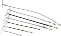 Made in USA - 7 Piece Flexible Shaft Packing Tool Set - Contains 6-1/2, 10-1/2, 15, 18, 22 & 30" Tools - USA Tool & Supply