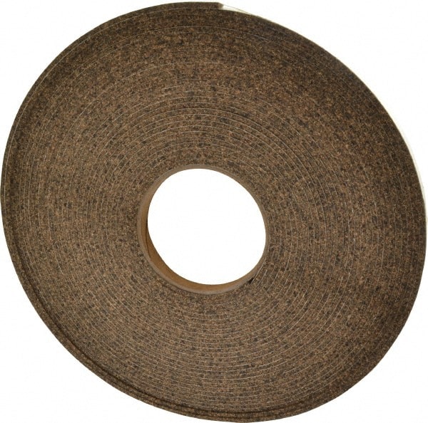 Made in USA - 1/2" Wide x 1/8" Thick, Adhesive Backed Gasketing Roll - USA Tool & Supply