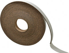 Made in USA - 1" Wide x 1/8" Thick, Adhesive Backed Gasketing Roll - USA Tool & Supply