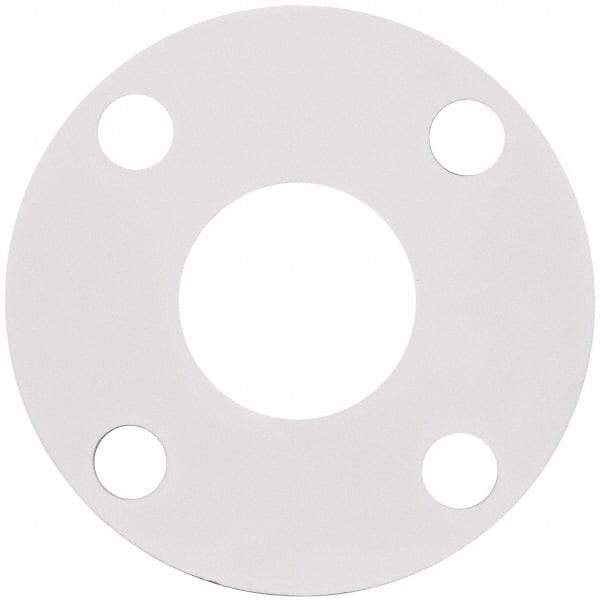 Made in USA - 2" Pipe, Flange Gasket - Gore-Tex GR, White, 1/16" Thick - USA Tool & Supply