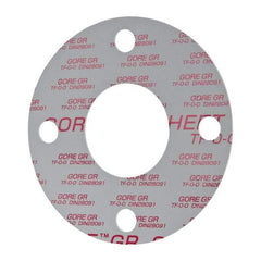 Made in USA - 2-1/2" Pipe, Flange Gasket - Gore-Tex GR, White, 1/16" Thick - USA Tool & Supply