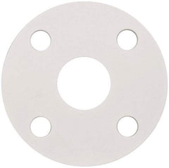 Made in USA - 1-1/2" Pipe, Flange Gasket - Gore-Tex GR, White, 1/16" Thick - USA Tool & Supply