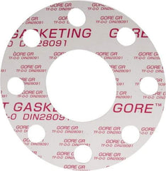 Made in USA - 3" Pipe, Flange Gasket - Gore-Tex GR, White, 1/16" Thick - USA Tool & Supply