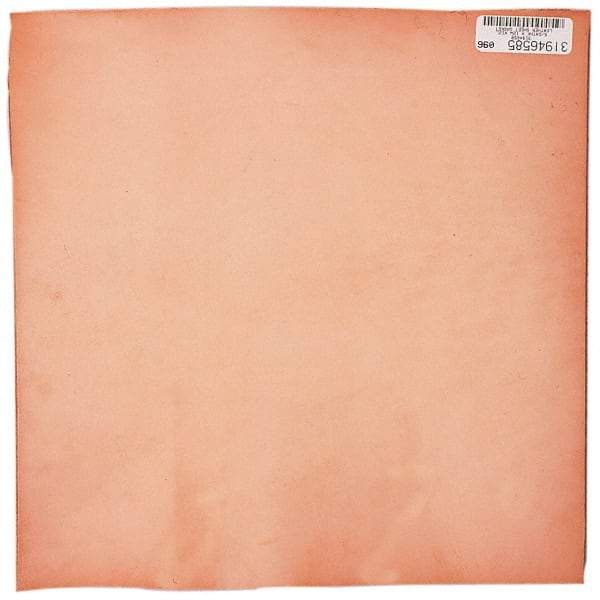 Made in USA - 12" Long x 12" Wide x 5/64" Thick, Leather Sheet Gasketing - Tan - USA Tool & Supply