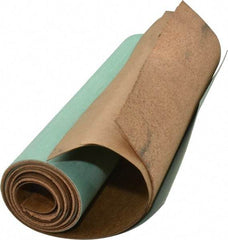 Made in USA - 12" Long x 36" Wide Cork Fiber Sheet Gasketing - Tan & Green - USA Tool & Supply