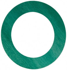Made in USA - 4" Pipe, 4-1/2" ID x 6-7/8" OD Flange Gasket - Fiberglass/Aramid Fiber, Green/White, 1/8" Thick - USA Tool & Supply