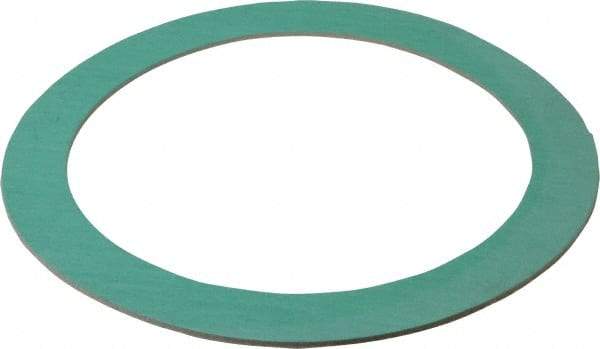 Made in USA - 8" Pipe, 8-5/8" ID x 11" OD Flange Gasket - Fiberglass/Aramid Fiber, Green/White, 1/8" Thick - USA Tool & Supply
