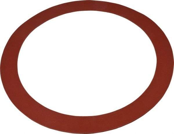 Made in USA - 10" Pipe, 10-3/4" ID x 13-3/8" OD Flange Gasket - Red Rubber, Red, 1/8" Thick - USA Tool & Supply