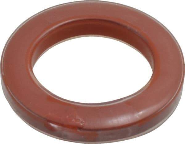 Made in USA - 7/8" ID x 1-3/8" OD Flange Gasket - PTFE, Red, 0.218" Thick - USA Tool & Supply
