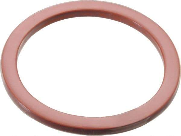 Made in USA - 3" ID x 3-23/32" OD Flange Gasket - PTFE, Red, 1/4" Thick - USA Tool & Supply