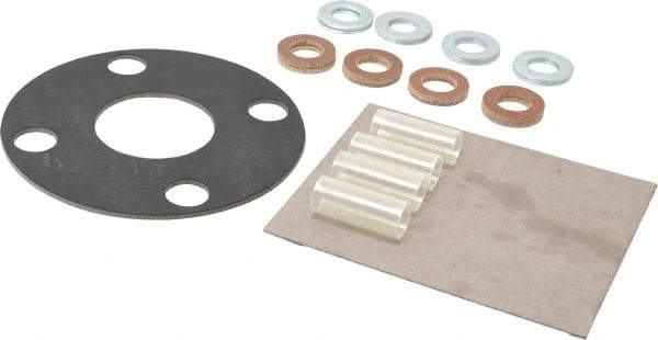 Made in USA - 2" Pipe, 2" ID x 6" OD Flange Gasket - Neoprene Rubber, 1/8" Thick - USA Tool & Supply