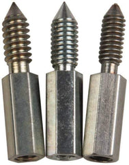 Made in USA - 3 Piece Flexible/Rigid Lantern Gland Thread Adapter Packing Tool Tip Set - 8-32, 10-24, 10-32 Thread, For 7-1/2" Flexible or 6" Rigid Shaft Packing Tools - USA Tool & Supply