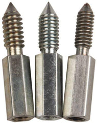 Made in USA - 3 Piece Flexible/Rigid Lantern Gland Thread Adapter Packing Tool Tip Set - 1/4-20, 1/4-28, 5/16-18 Thread, For 11" & 14-1/2" Flexible or 10" & 14" Rigid Shaft Packing Tools - USA Tool & Supply