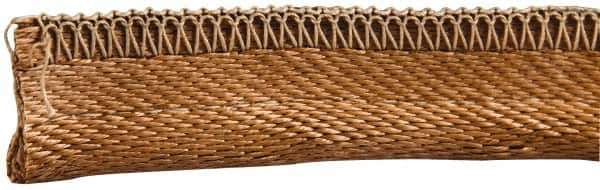 Made in USA - 3/8" Bulb Diam, 1" Overall Width, Silica Tadpole Gasketing - 25' Long, Tan - USA Tool & Supply