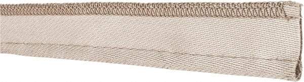Made in USA - 3/8" Bulb Diam, 1-1/2" Overall Width, Silica Tadpole Gasketing - 25' Long, Tan - USA Tool & Supply