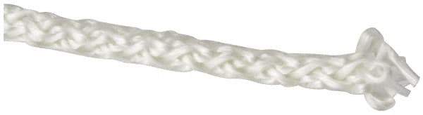 Made in USA - 1/16" Diam Fiberglass Rope Gasketing - White, Cut to Length - USA Tool & Supply