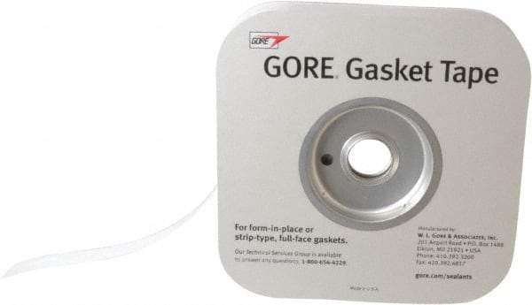Made in USA - 0.02" Thick x 1" Wide, Gore-Tex Gasket Tape - 50' Long, White - USA Tool & Supply