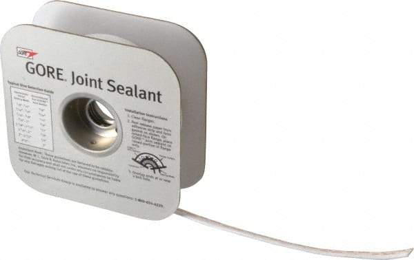 Value Collection - 50' Long x 1/4" Wide Gore Tex Joint Sealant - White, 7/16 to 5/8" Approximate Flange Form Width - USA Tool & Supply
