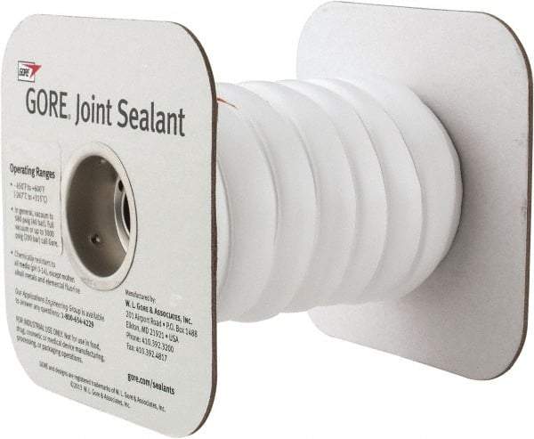 Value Collection - 15' Long x 1/2" Wide Gore Tex Joint Sealant - White, 1-1/8 to 1-1/2" Approximate Flange Form Width - USA Tool & Supply