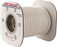 Made in USA - 50' Long x 1/4" Wide Economy PTFE Joint Sealant - USA Tool & Supply