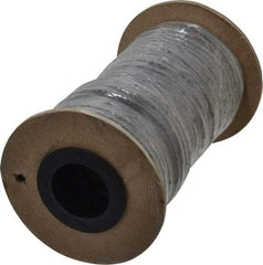 Made in USA - 1/8" x 57-1/2' Spool Length, Graphite Yarn Compression Packing - 3,500 Max psi, -450 to 6000° F, Dark Gray - USA Tool & Supply