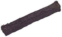 Made in USA - 1/2" x 3.8' Spool Length, Acrylic Fiber Graphite Yarn Compression Packing - 500° F Max, Dark Gray - USA Tool & Supply