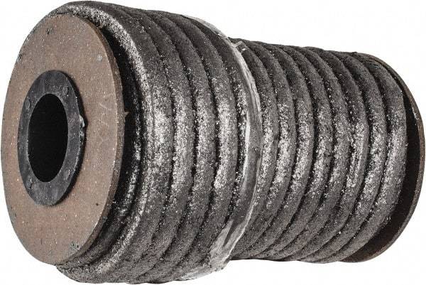 Made in USA - 1/4" x 29.4' Spool Length, Acrylic Fiber Graphite Yarn Compression Packing - 500° F Max, Dark Gray - USA Tool & Supply