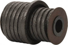 Made in USA - 5/16" x 18' Spool Length, Acrylic Fiber Graphite Yarn Compression Packing - 500° F Max, Dark Gray - USA Tool & Supply