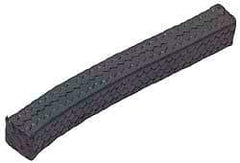 Made in USA - 3/8" x 5' Spool Length, 100% GFO Fiber Compression Packing - 1,900 Max psi, -400 to 550° F, Dark Gray - USA Tool & Supply