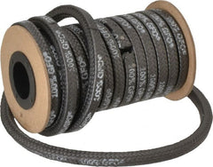 Made in USA - 5/16" x 14.2' Spool Length, 100% GFO Fiber Compression Packing - USA Tool & Supply