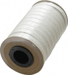 Made in USA - 3/8" x 8-1/2' Spool Length, PTFE/Hard Filament Compression Packing - 4,000 Max psi, -450 to 500° F, White - USA Tool & Supply