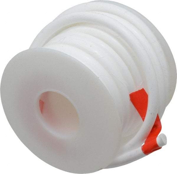 Made in USA - 7/32" x 15' Spool Length, PTFE Compression Packing - -450 to 550° F, White - USA Tool & Supply