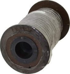 Made in USA - 3/16" x 19.4' Spool Length, Graphite Impregnated Aramid Compression Packing - 1,800 Max psi, -50 to 600° F, Gray - USA Tool & Supply