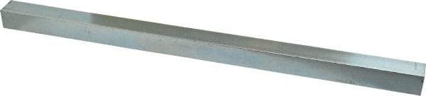 Made in USA - 12" Long x 5/8" High x 5/8" Wide, Zinc-Plated Oversized Key Stock - C1018 Steel - USA Tool & Supply