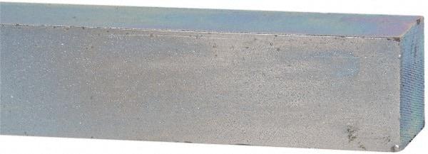 Made in USA - 12" Long x 1" High x 1" Wide, Zinc-Plated Oversized Key Stock - C1018 Steel - USA Tool & Supply