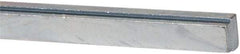 Made in USA - 12" Long, Zinc-Plated Step Key Stock for Shafts - C1018 Steel - USA Tool & Supply