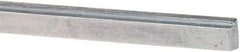 Made in USA - 12" Long, Zinc-Plated Step Key Stock for Gears - C1018 Steel - USA Tool & Supply