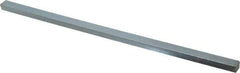 Made in USA - 12" Long, Zinc-Plated Step Key Stock for Gears - C1018 Steel - USA Tool & Supply