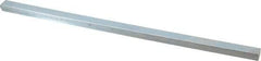 Made in USA - 12" Long, Zinc-Plated Step Key Stock for Gears - C1018 Steel - USA Tool & Supply